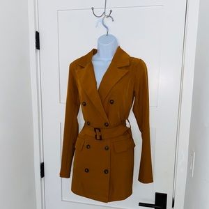 Tan/Brown Tuxedo Dress